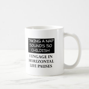 De Café Caneca Engraçada Pausas Horizontais