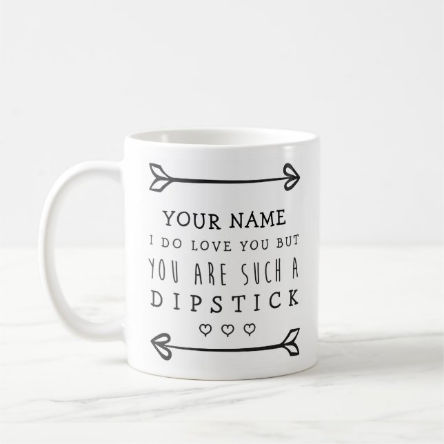 De Café Caneca engraçada personalizada dos namorados - (Esquerda)