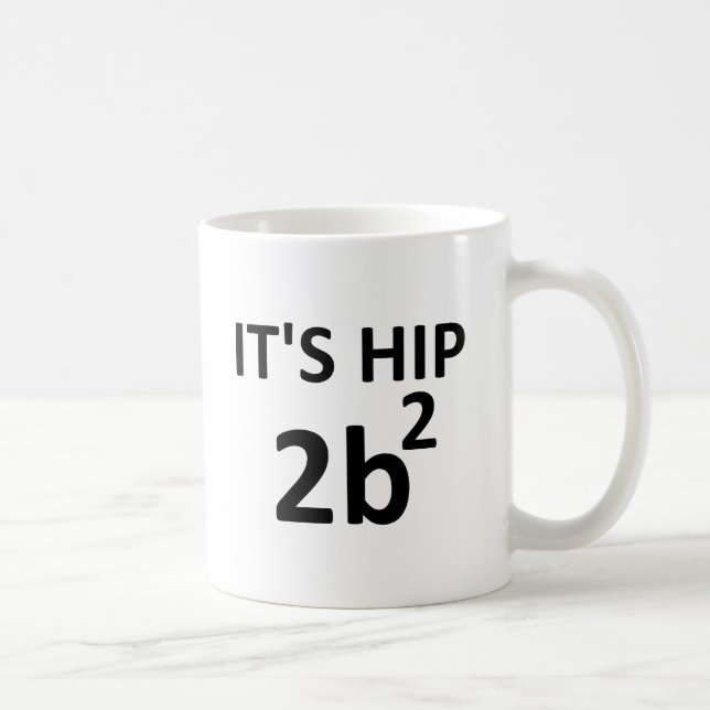 De Café Caneca engraçada quadrada do quadril 2 B (Direita)