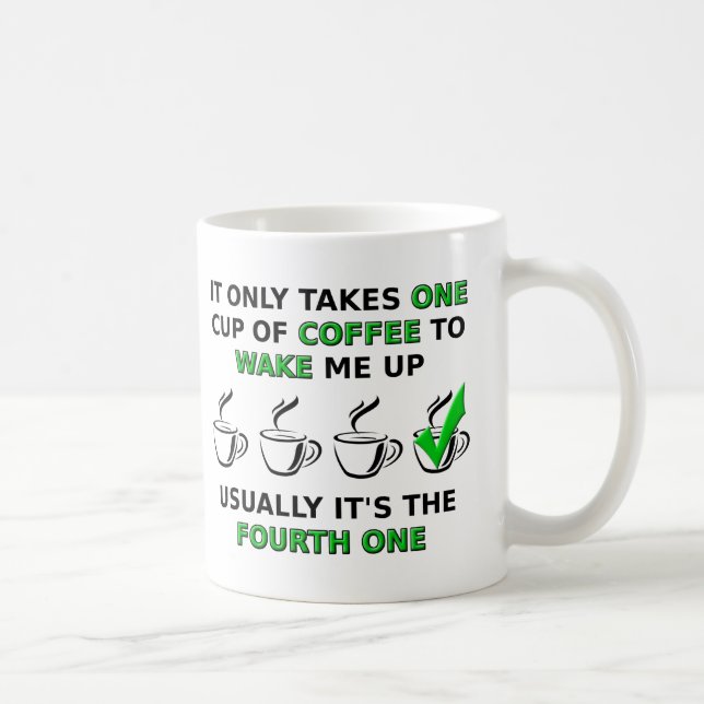 De Café Caneca Engraçada Quarto Um Copo (Direita)