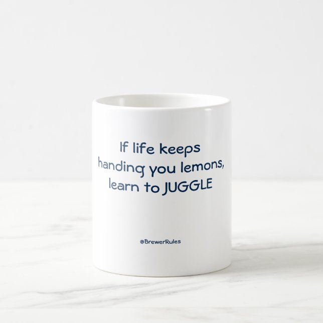 De Café Caneca engraçada: Se a vida se mantem lhe entregar (Centro)