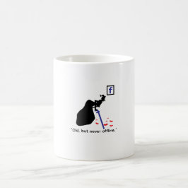 De Café Caneca engraçada sobre mídias sociais, caneca humo