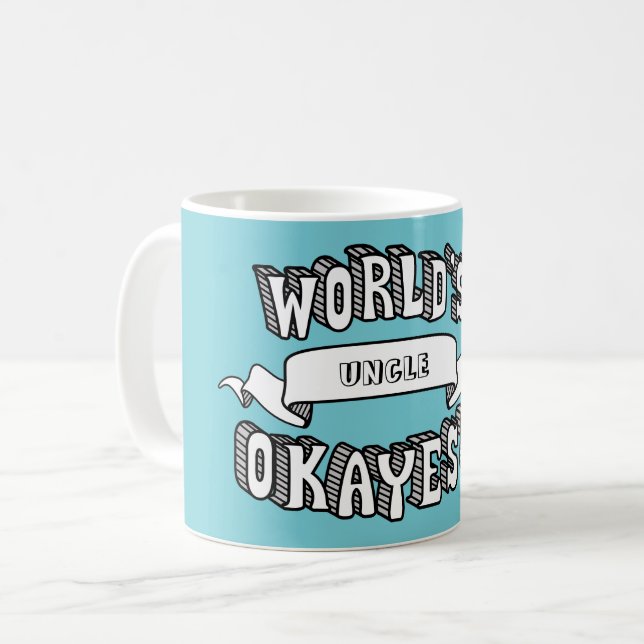 De Café Caneca engraçada vazia do texto do Okayest do (Frente Esquerda)