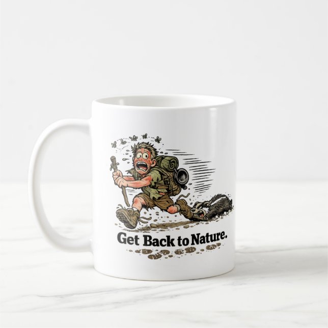 De Café Caneca engraçada Volte à natureza (Esquerda)