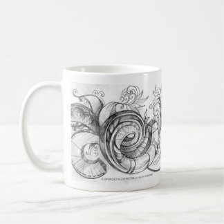 De Café Caneca espiral do Doodle