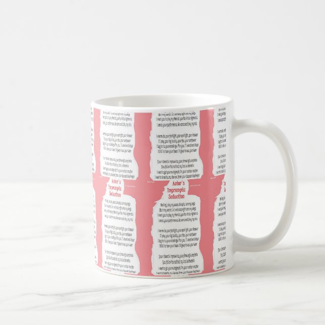 De Café Caneca espontâneo da sedução 3D do ator (Direita)