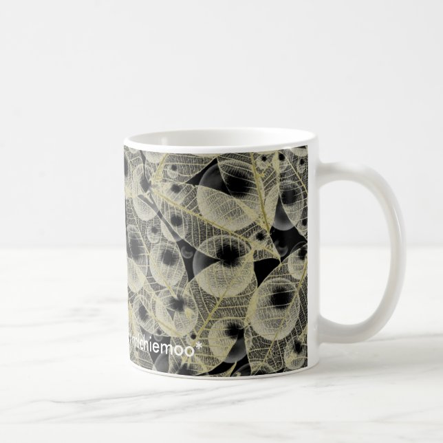 De Café Caneca esqueletal da folha e da bolha (Direita)