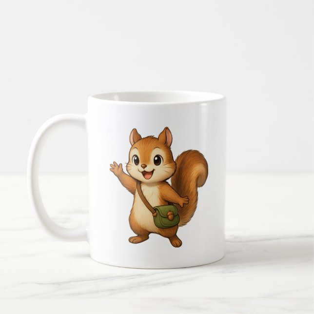 De Café Caneca Esquilo Fofo – Okojo e Amigos (Esquerda)