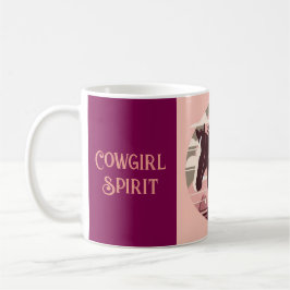 De Café caneca estampada garota cowgirl