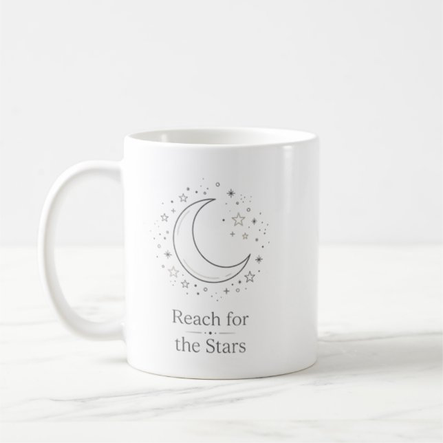 De Café Caneca Estética Lua Alcançar as Estrelas (Esquerda)