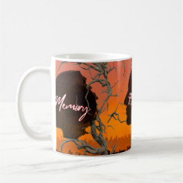 De Café Caneca Estética Vintage "Memória" Silhueta Artísti