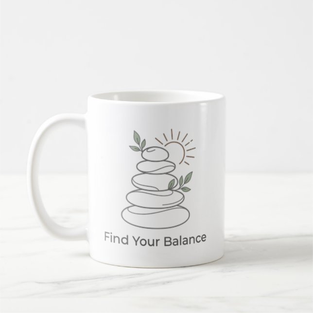 De Café Caneca Estética Zen Encontre Seu Equilíbrio (Esquerda)