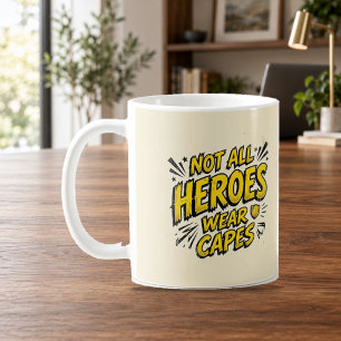 De Café Caneca Estilo Quadrinhos Não Todos Heróis Usam Cap