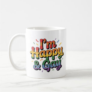 De Café Caneca “Estou Feliz e Gay” – Divertida, Orgulhosa 