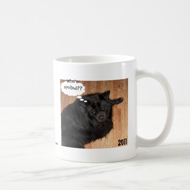 De Café Caneca estragada do costume do cão (Direita)