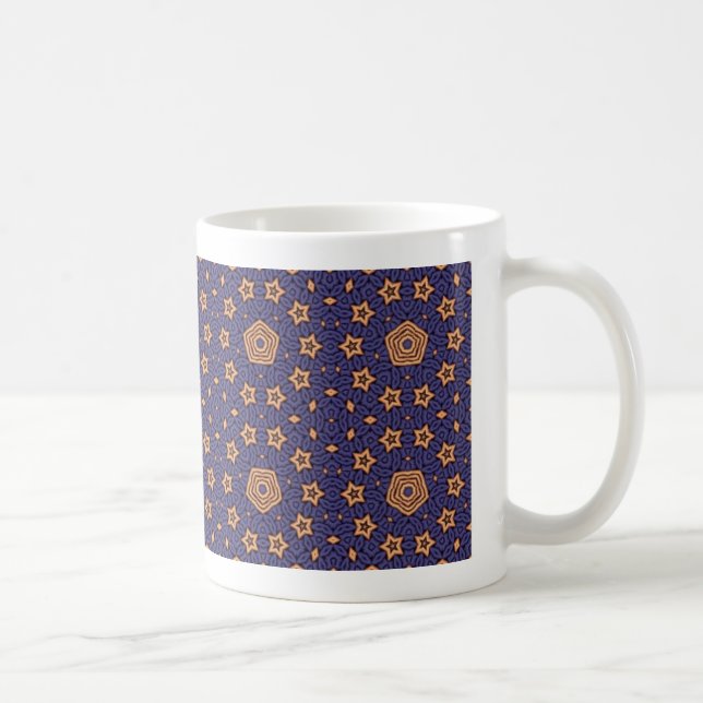 De Café Caneca estrelado do azul e do ouro (Direita)