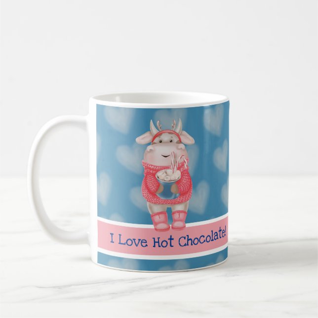De Café Caneca Eu Adoro Chocolate Quente (Esquerda)