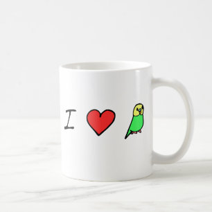 De Café Caneca Eu Adoro Periquitos (Verdes)