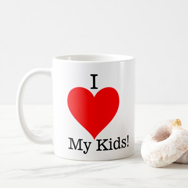 De Café Caneca Eu Amo Meus Filhos (Com Donut)