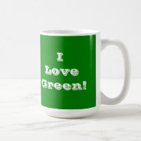 Caneca eu amo o verde