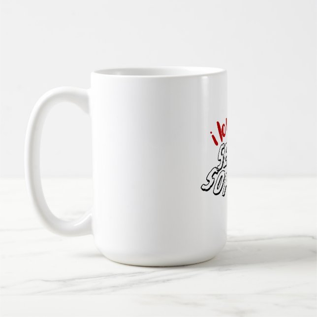 De Café Caneca Eu Amo Softbol Sénior (Esquerda)