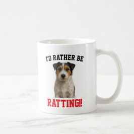 De Café Caneca 'Eu prefiro caçar ratos' com Jack Russell f