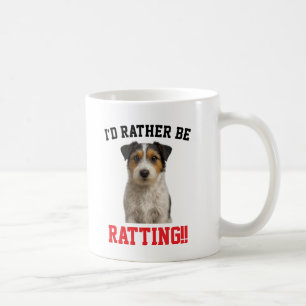 De Café Caneca 'Eu prefiro caçar ratos' com Jack Russell f