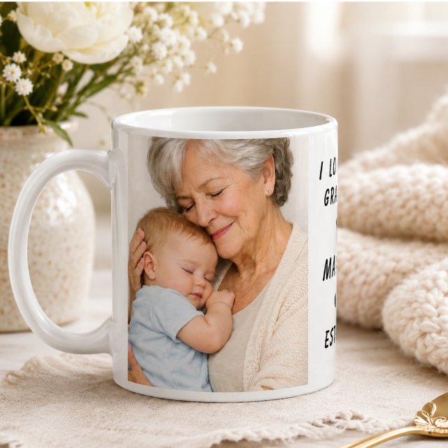 De Café Caneca Eu Te Amo Vovó | Dia dos Avós (I Love You Grandma Mug | Grandparents Day)