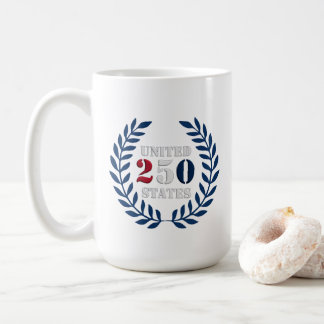 De Café Caneca EUA 250 Desenho Folha/Coração