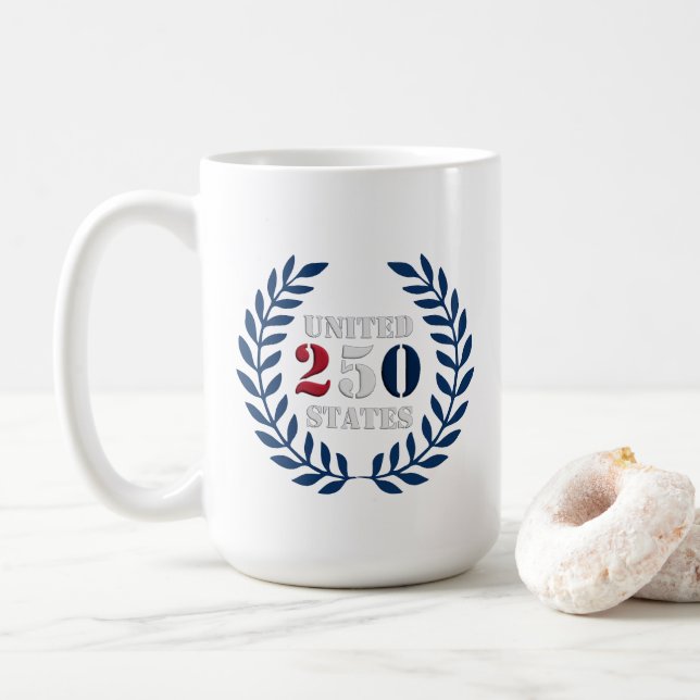 De Café Caneca EUA 250 Desenho Folha/Coração (Com Donut)