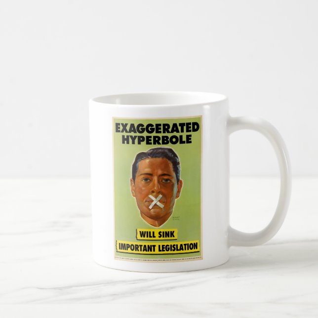 De Café Caneca exagerado da hipérbole (Direita)
