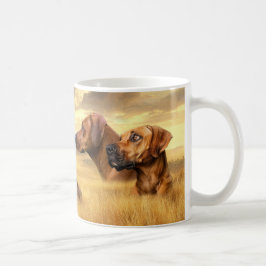 De Café Caneca Exclusiva do Rhodesian Ridgeback na savana 