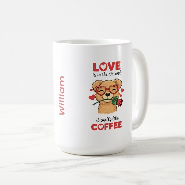 De Café Caneca Expresse Seu Amor Pelo Cachorro (Frente Esquerda)