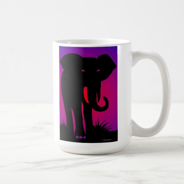 De Café Caneca Eyed rosa do elefante (Direita)