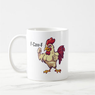 De Café Caneca F-Caw-F Galo Engraçado Flexione Suas Penas