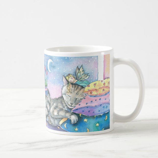 De Café Caneca Fairy Cat por Molly Harrison (Direita)
