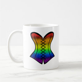 De Café Caneca Fantasia do Córset Arco-íris