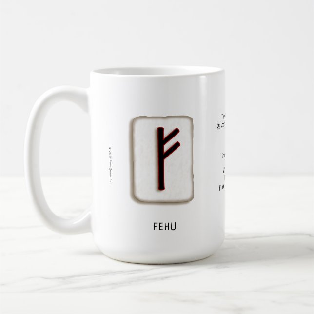 De Café Caneca Fehu RuneStone 15 oz. (Esquerda)
