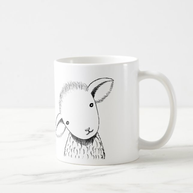 De Café Caneca feita sob encomenda dos carneiros do bebê (Direita)
