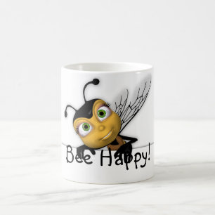 De Café Caneca feliz da abelha - abelha do mel do