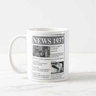 De Café Caneca feliz da notícia do aniversário 1937 do 8