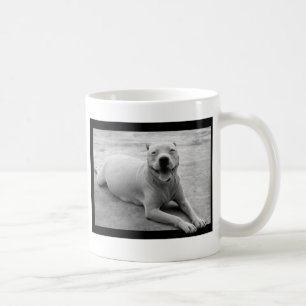 De Café Caneca feliz do pitbull