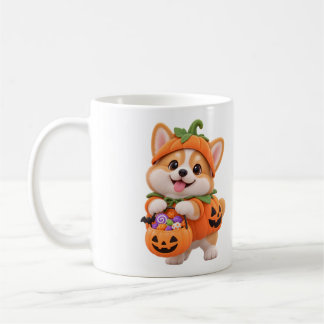De Café Caneca Feliz Howl-o-ween Abóbora Fofa Corgi Hallow