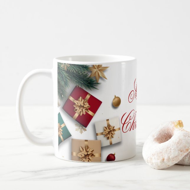 De Café Caneca Feliz Natal (Com Donut)
