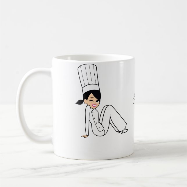 De Café Caneca feminino do cozinheiro chefe (Esquerda)