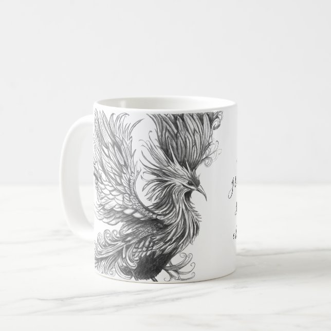 De Café Caneca Fênix Mitológica (Frente Esquerda)