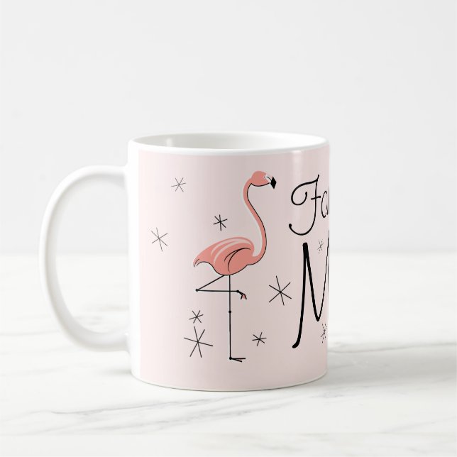 De Café Caneca Flamingo Pink 'Fabulosa Mãe' (Esquerda)