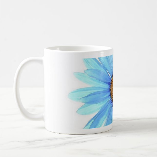 De Café caneca flor azul (Esquerda)