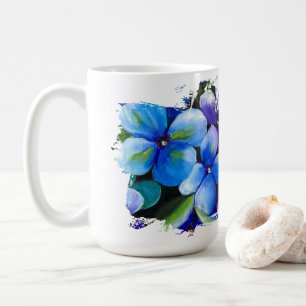 De Café Caneca flor azul Deixe seu sonho florescer