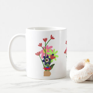 De Café caneca floral 